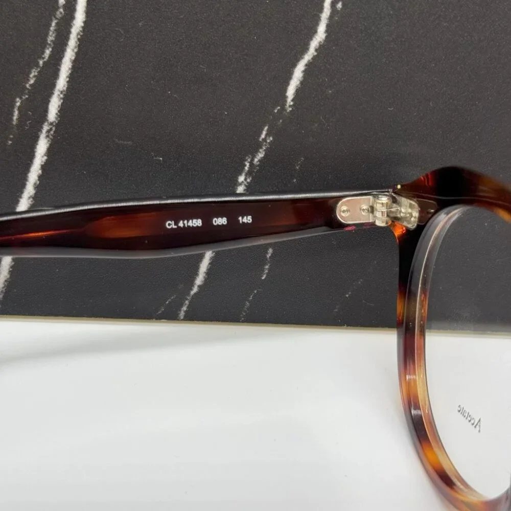 NEW CELINE CL41458 086 HAVANA ROUND UNISEX CELINE EYEGLASSES